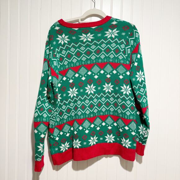 33 Degrees Santa Beer Stein Christmas Sweater Cotton Ugly Christmas Sweater S - Picture 5 of 5